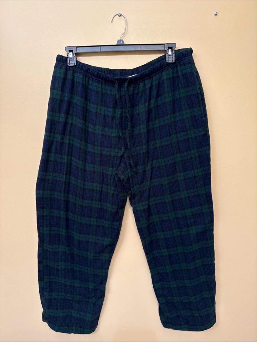 L.L. Bean Green & Black Plaid Flannel pajama Pants